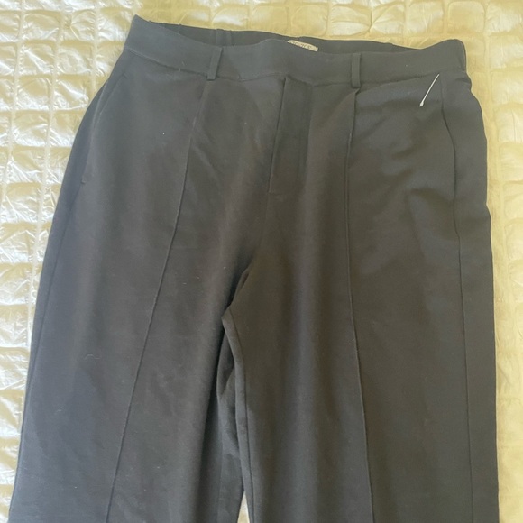 NIC+ZOE Black Wide Leg Knit Pull On Pants High-Waisted - Picture 4 of 8